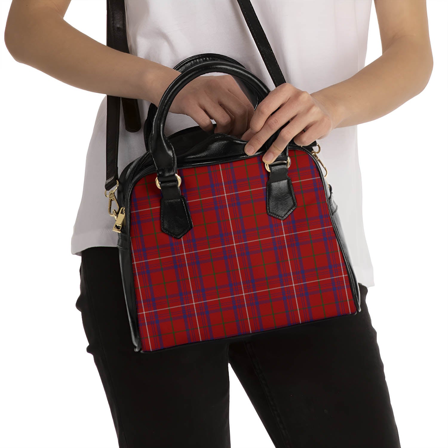 Rose Tartan Shoulder Handbags - Tartanvibesclothing