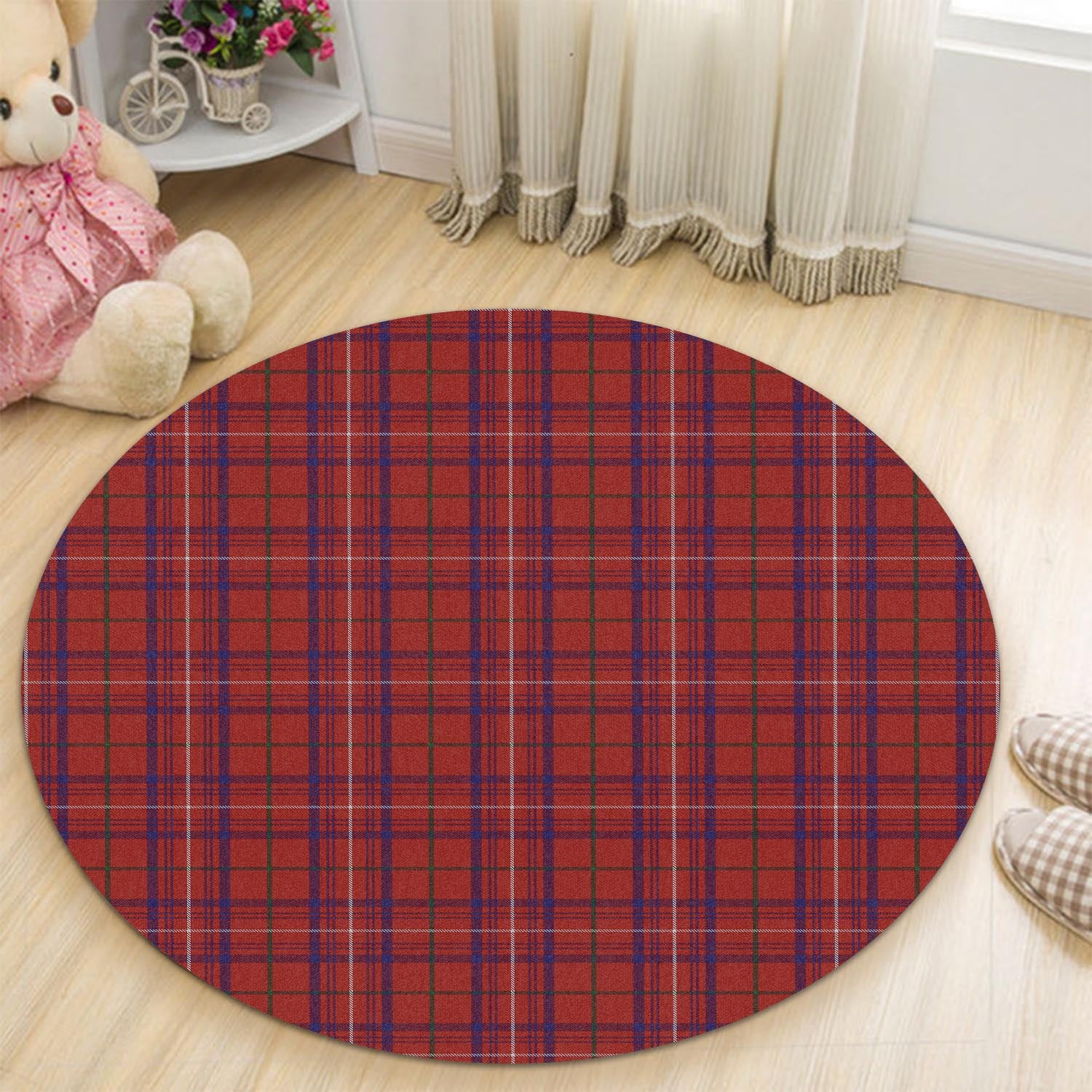 rose-tartan-round-rug