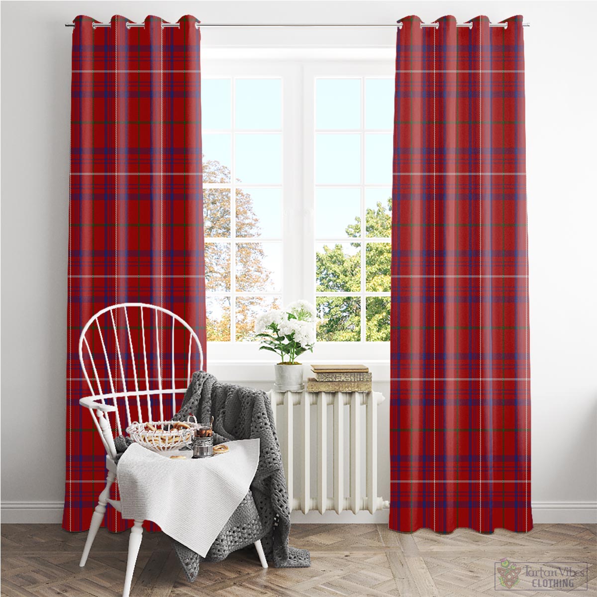 Rose Tartan Window Curtain