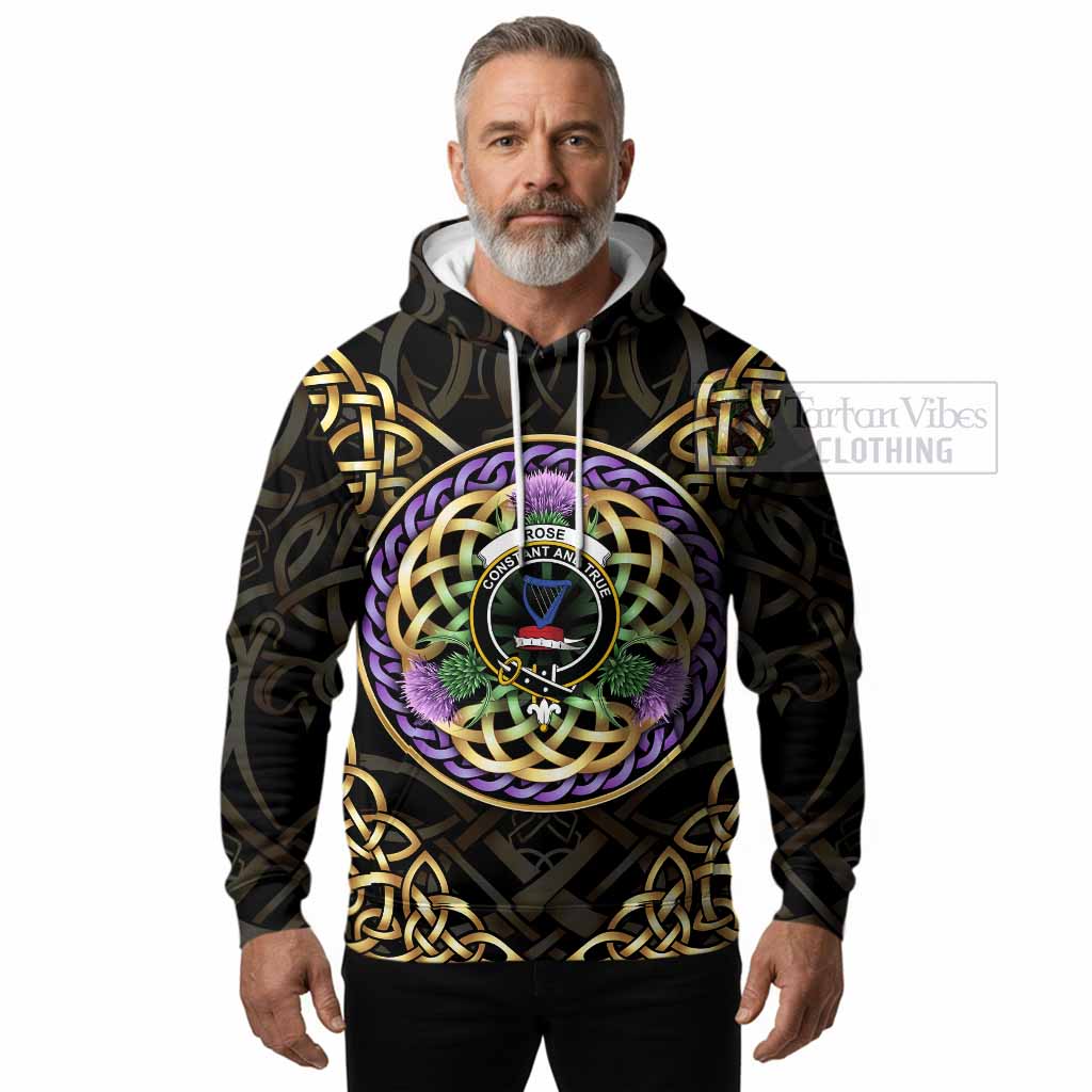 Rose Clan Crest Hoodie Celtic Scottish Thistle