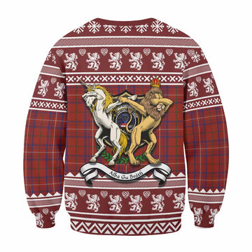 Rose Clan Tartan Crest Christmas Sweatshirt Coat of Arms Funny Style
