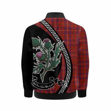Rose Family Crest Tartan Kid Bomber Jacket Alba Thistle Inspired