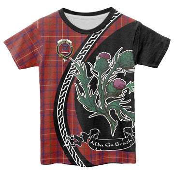 Rose Family Crest Tartan Kid T-shirt Alba Thistle Inspired - Tartan Vibes Clothing