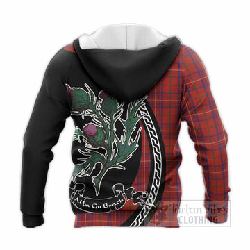 Rose Family Crest Tartan Knitted Hoodie Alba Thistle Inspired