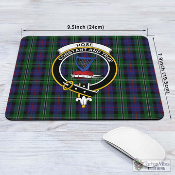 Rose Hunting Tartan Mouse Pad with Family Crest