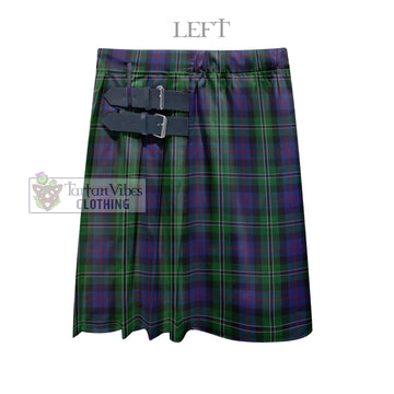 Rose Hunting Tartan Men's Pleated Skirt - Fashion Casual Retro Scottish Kilt Style