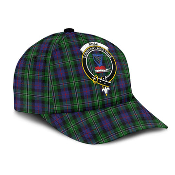 Rose Hunting Tartan Classic Cap with Family Crest