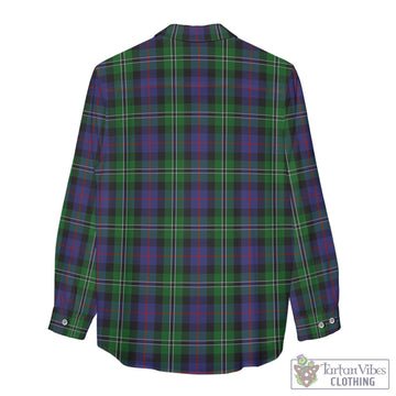 Rose Hunting Tartan Womens Casual Shirt with Family Crest