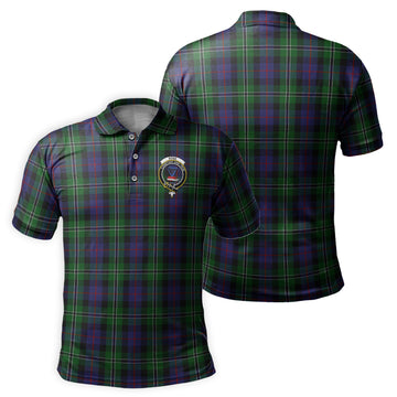 Rose Hunting Tartan Men's Polo Shirt with Family Crest