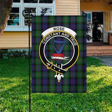 Rose Hunting Tartan Flag with Family Crest