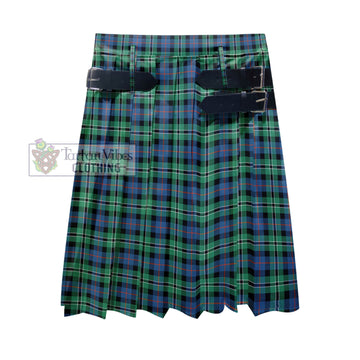 Rose Hunting Ancient Tartan Men's Pleated Skirt - Fashion Casual Retro Scottish Kilt Style
