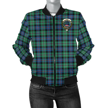 Rose Hunting Ancient Tartan Bomber Jacket with Family Crest