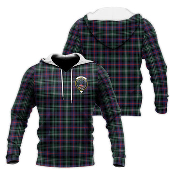 Rose Hunting Modern Tartan Knitted Hoodie with Family Crest