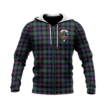 Rose Hunting Modern Tartan Knitted Hoodie with Family Crest