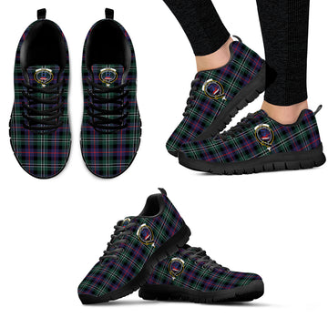 Rose Hunting Modern Tartan Sneakers with Family Crest