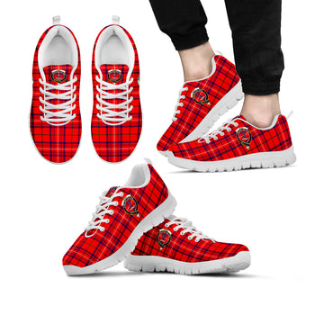 Rose Modern Tartan Sneakers with Family Crest