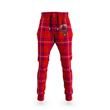 Rose Modern Tartan Joggers Pants with Family Crest
