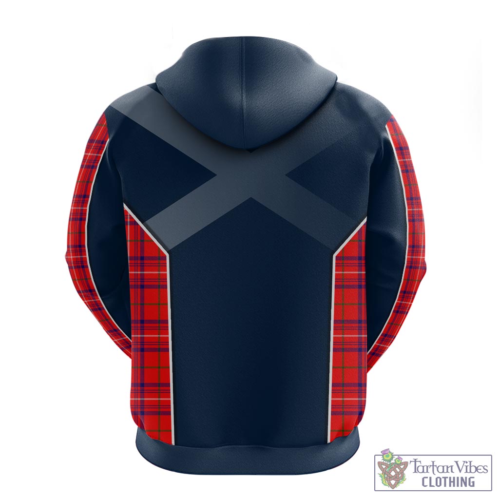 Tartan Vibes Clothing Rose Modern Tartan Hoodie with Family Crest and Lion Rampant Vibes Sport Style
