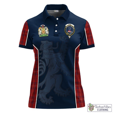 Rose of Kilravock Tartan Women's Polo Shirt with Family Crest and Lion Rampant Vibes Sport Style