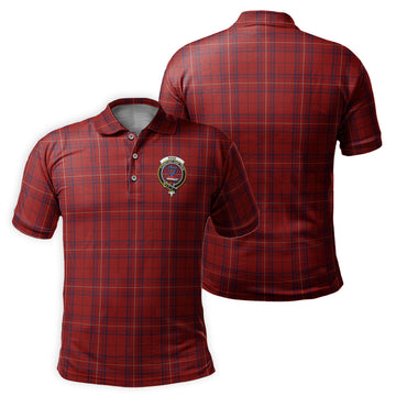Rose of Kilravock Tartan Men's Polo Shirt with Family Crest