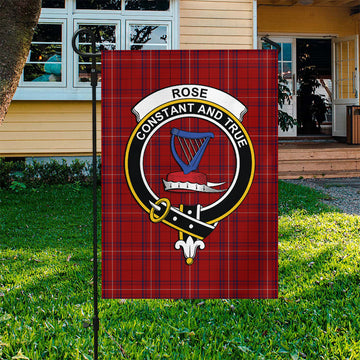Rose of Kilravock Tartan Flag with Family Crest