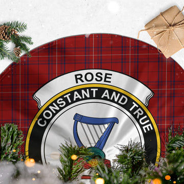 Rose of Kilravock Tartan Christmas Tree Skirt with Family Crest