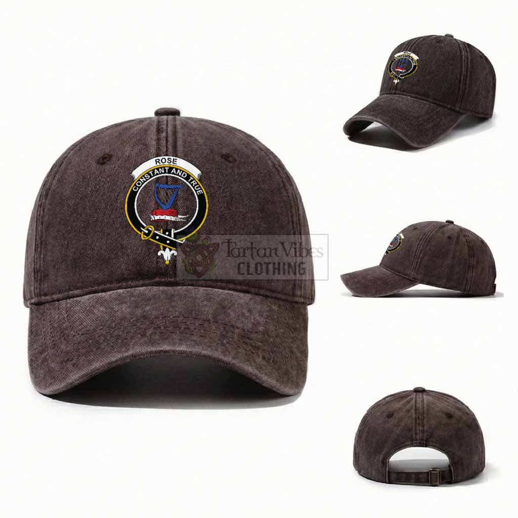 Rose Scottish Clan Crest Washed Baseball Cap