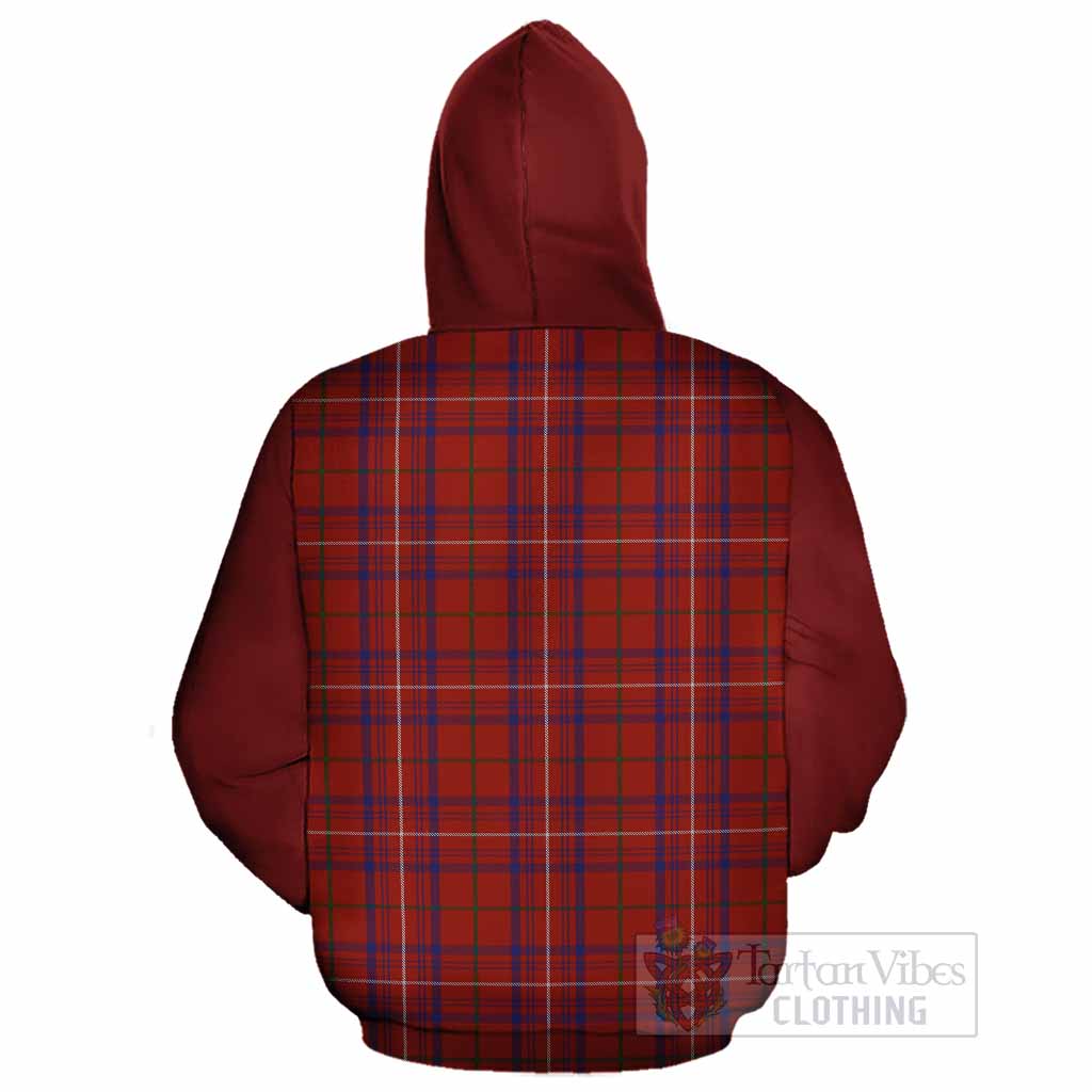 Rose Tartan Accent Cotton Hoodie with Family Crest