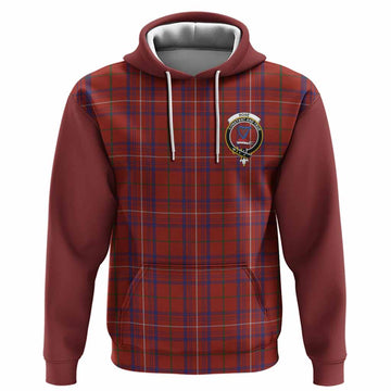 Rose Tartan Accent Hoodie with Family Crest