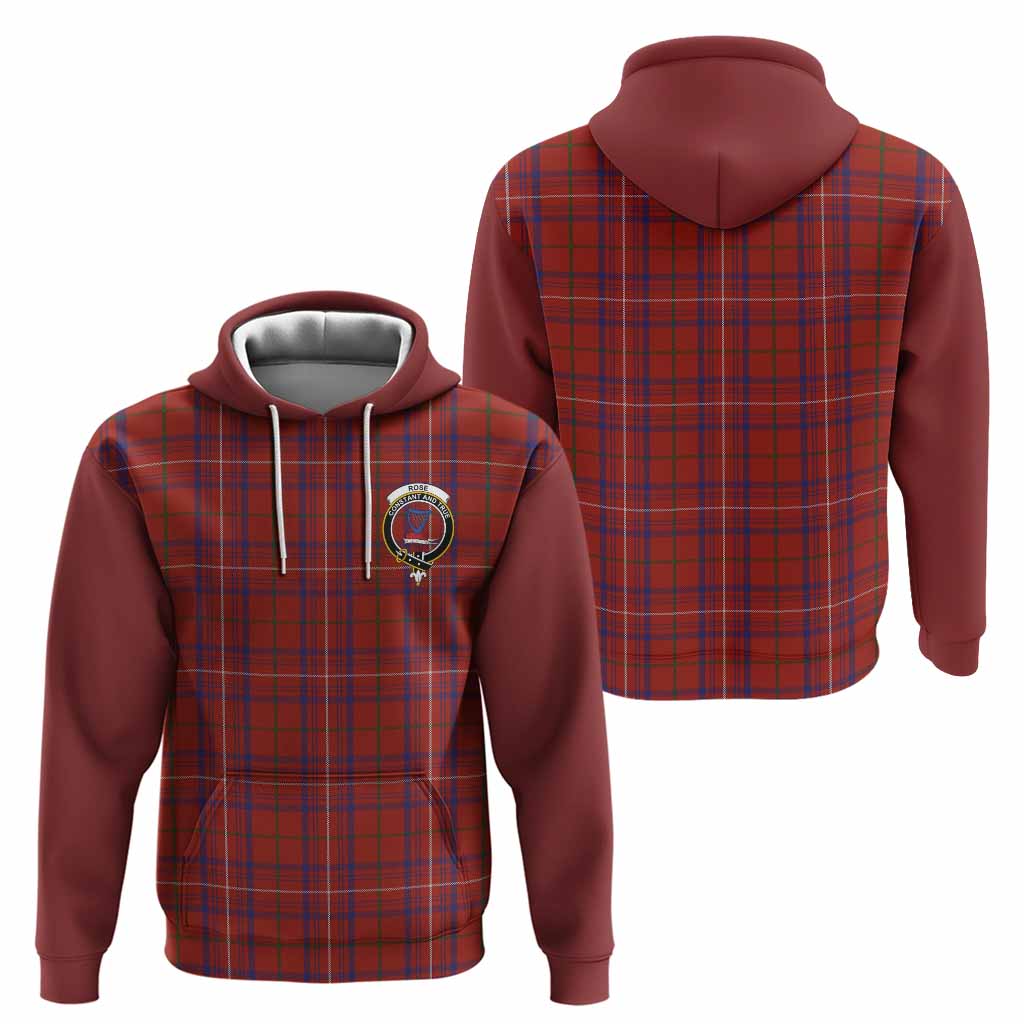Rose Tartan Accent Hoodie with Family Crest
