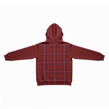 Rose Tartan Accent Kid Hoodie with Family Crest