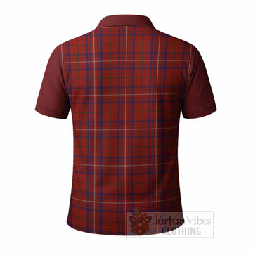 Rose Tartan Accent Polo Shirt with Family Crest