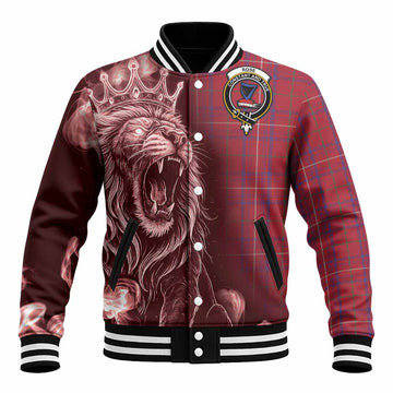 Rose Tartan Baseball Jacket Roaring Lion Heritage