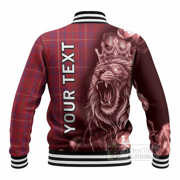 Rose Tartan Baseball Jacket Roaring Lion Heritage