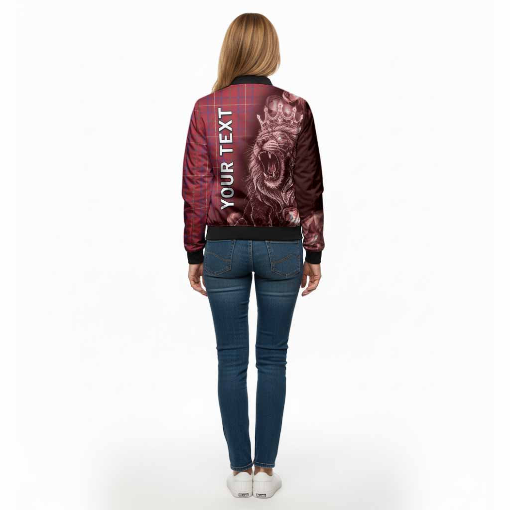 Rose Tartan Bomber Jacket Roaring Lion Heritage