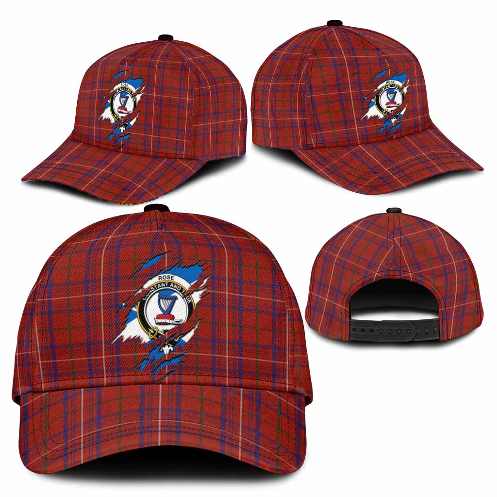 Rose Tartan Classic Cap with Family Crest In Me Style