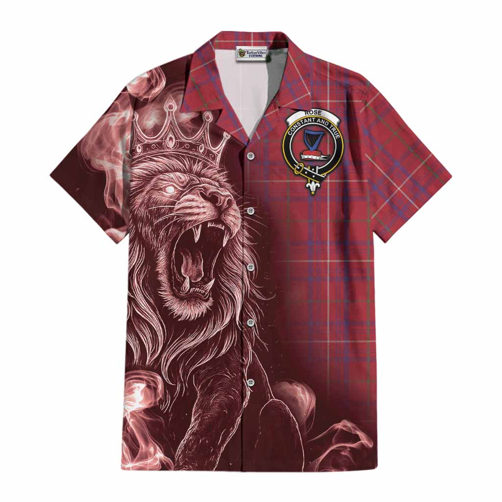 Rose Tartan Cotton Hawaiian Shirt Roaring Lion Heritage
