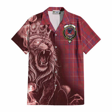 Rose Tartan Cotton Hawaiian Shirt Roaring Lion Heritage