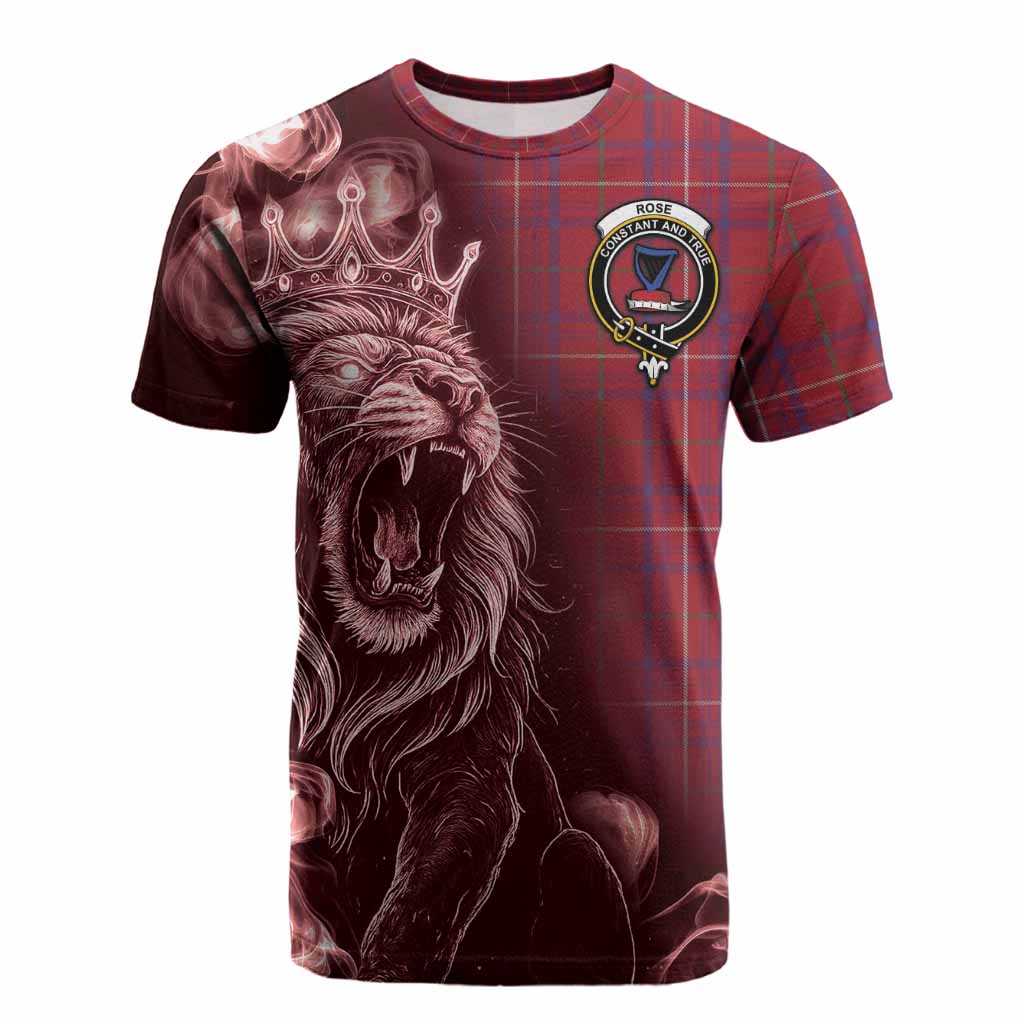Rose Tartan Cotton T-shirt Roaring Lion Heritage