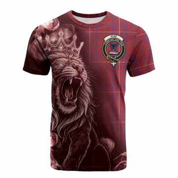Rose Tartan Cotton T-shirt Roaring Lion Heritage