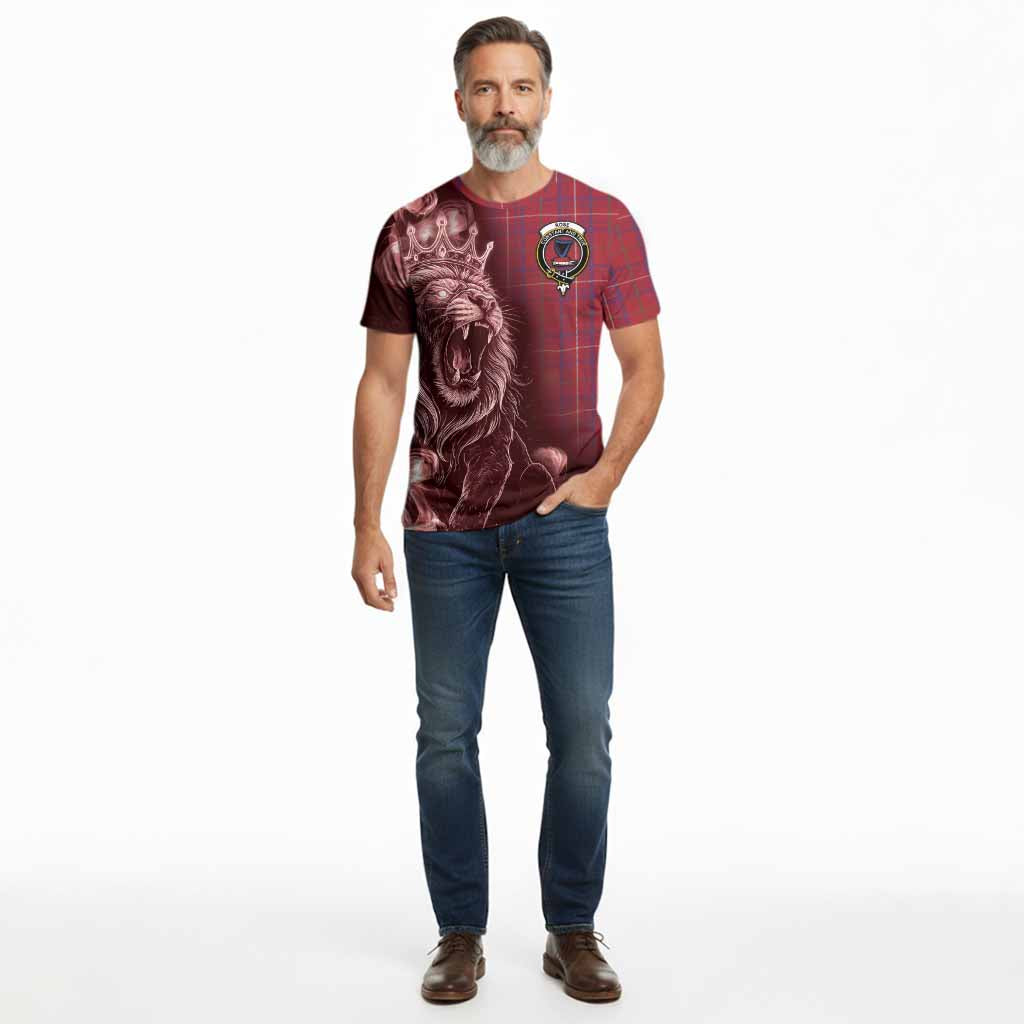 Rose Tartan Cotton T-shirt Roaring Lion Heritage