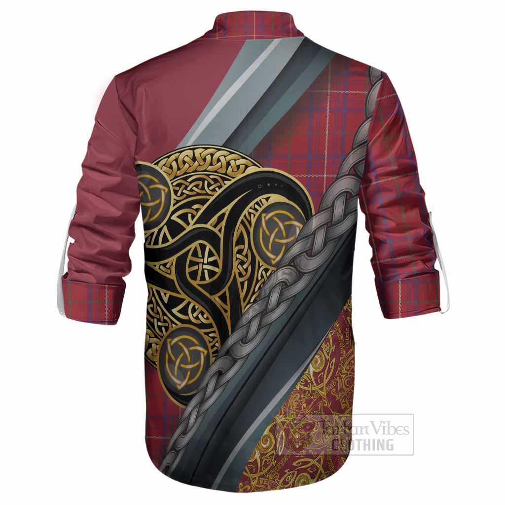 Rose Tartan Crest Ghillie Shirt Scottish Triskele Celtic