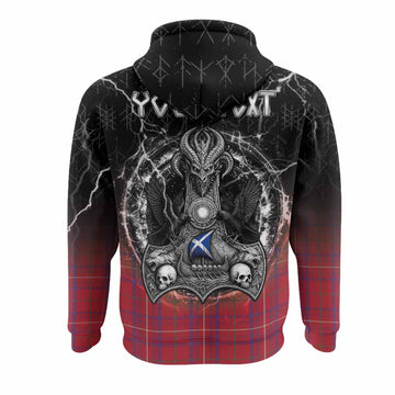 Rose Tartan Crest Hoodie Celtic Odin's Raven Legacy