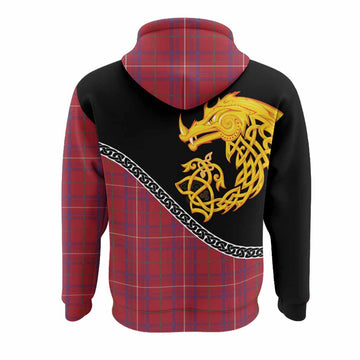 Rose Tartan Crest Hoodie Legendary Dragon Knot Half Style