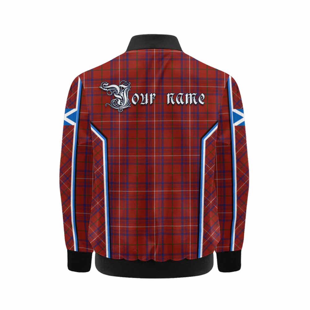 Rose Tartan Crest Kid Bomber Jacket Scotland Coat of Arm Flag Style - Tartan Vibes Clothing