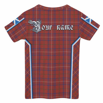 Rose Tartan Crest Kid T-shirt Scotland Coat of Arm Flag Style - Tartan Vibes Clothing