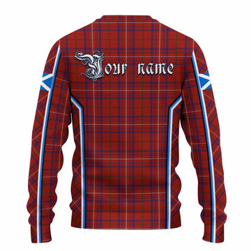 Rose Tartan Crest Knitted Sweater Scotland Coat of Arm Flag Style - Tartan Vibes Clothing