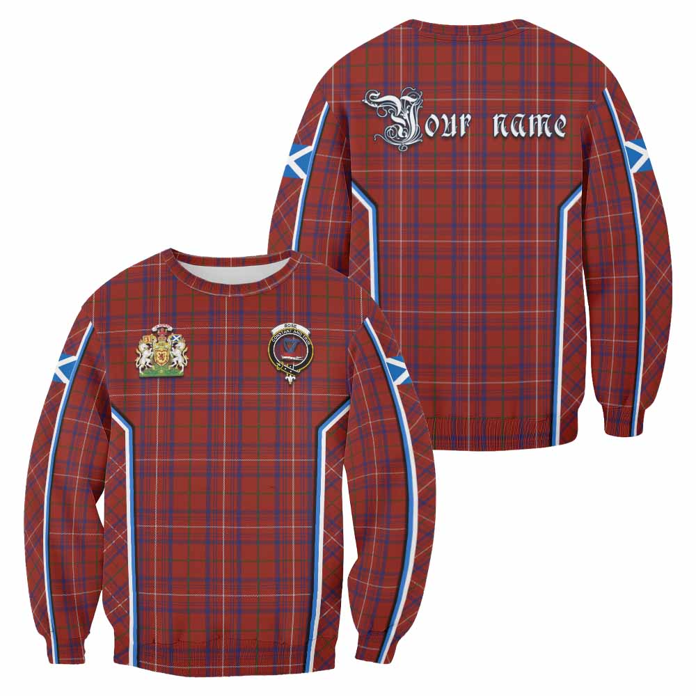 Rose Tartan Crest Sweatshirt Scotland Coat of Arm Flag Style - Tartan Vibes Clothing