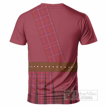 Rose Tartan Crest T-Shirt Kilt Costume Style