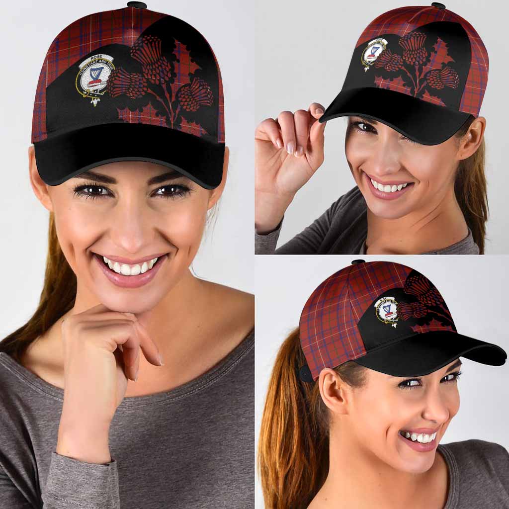 Rose Tartan Family Crest Classic Cap Scotland Thistle Floral Flag Style